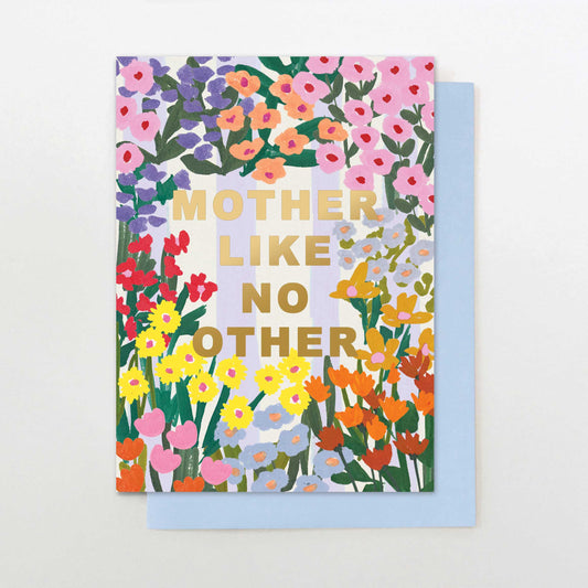 POS009-Stop The Clock-Mother Like No Other Text On Floral-Card-Posy