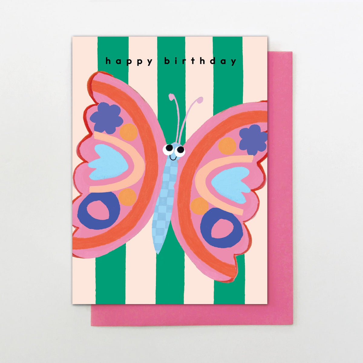 SMI023-Stop The Clock-Birthday Butterfly-Card-Smilies