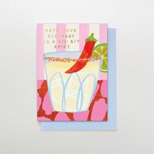 SR004-Stop The Clock-Card - Lil Bit Spicy Birthday-Card-Sugar Stripes