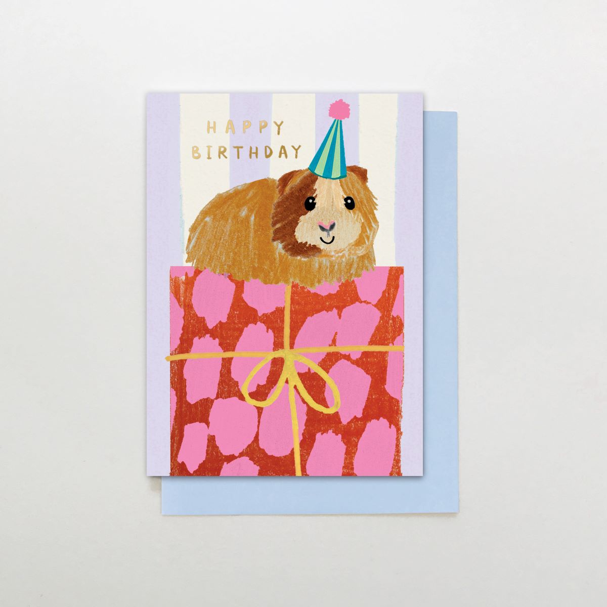 SR011-Stop The Clock-Card- Happy Birthday Guinea Pig-Card-Sugar Stripes