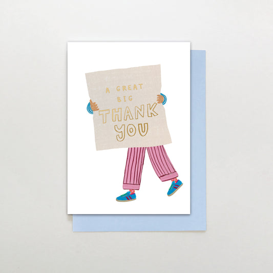SR030-Stop The Clock-A Great Big Thank You Sign-Card-Sugar Stripe