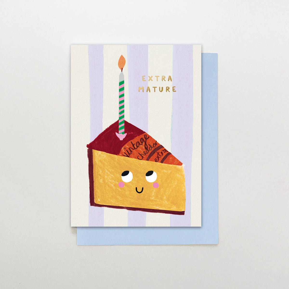 SR034-Stop The Clock-Extra Mature Vintage Cheese-Card-Sugar Stripe