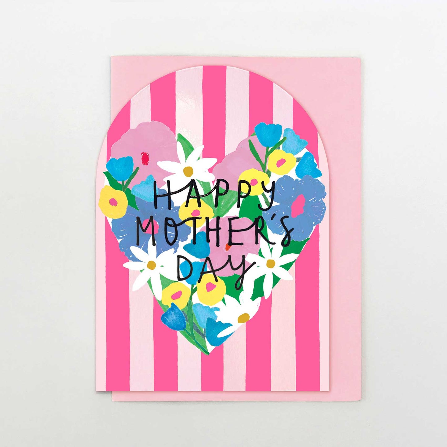 WF001-Stop The Clock-Card- Mother'S  Day Heart & Flowers-Card-Wild Flower