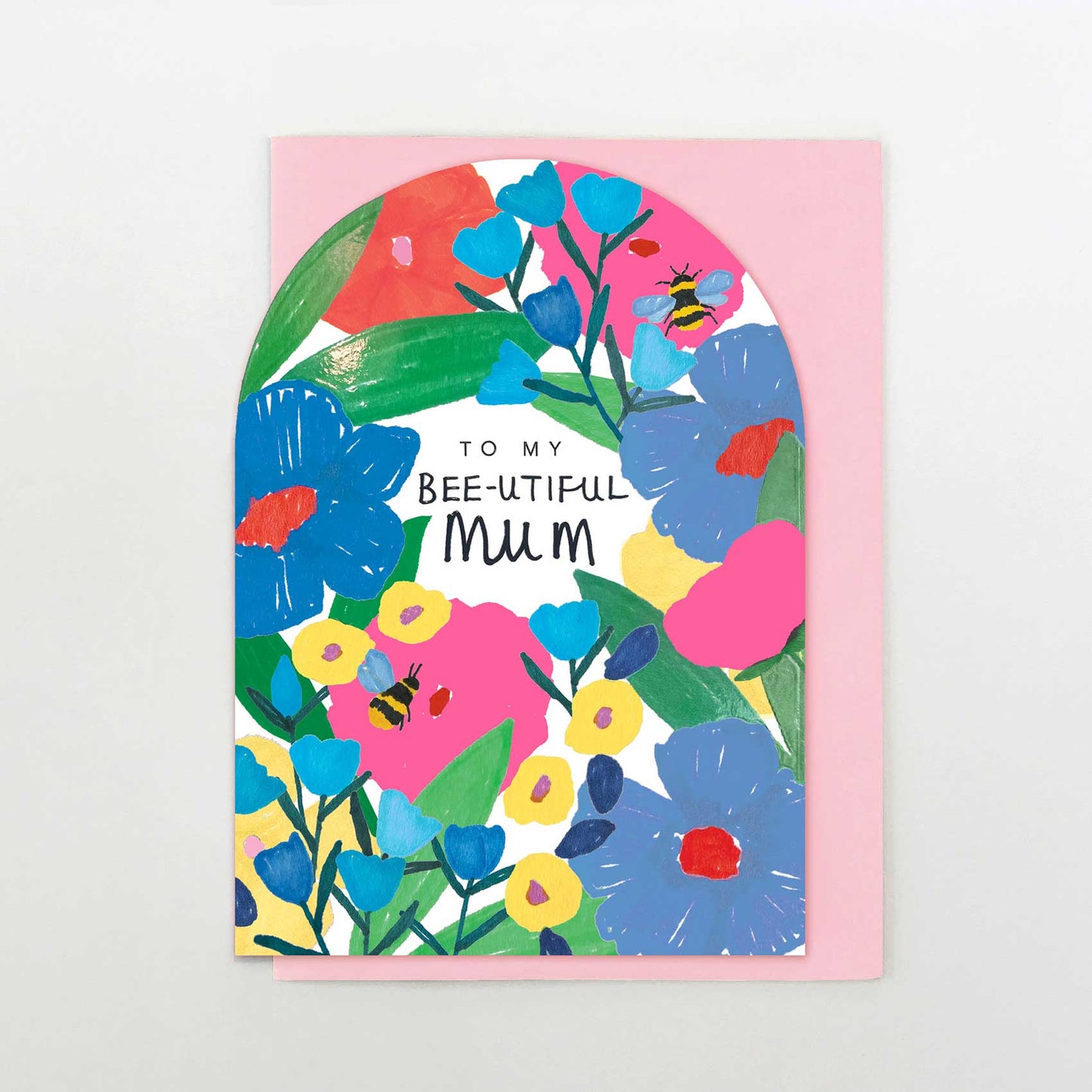 WF005-Stop The Clock-Card - Bee-Utiful Mum-Card-Wild Flower