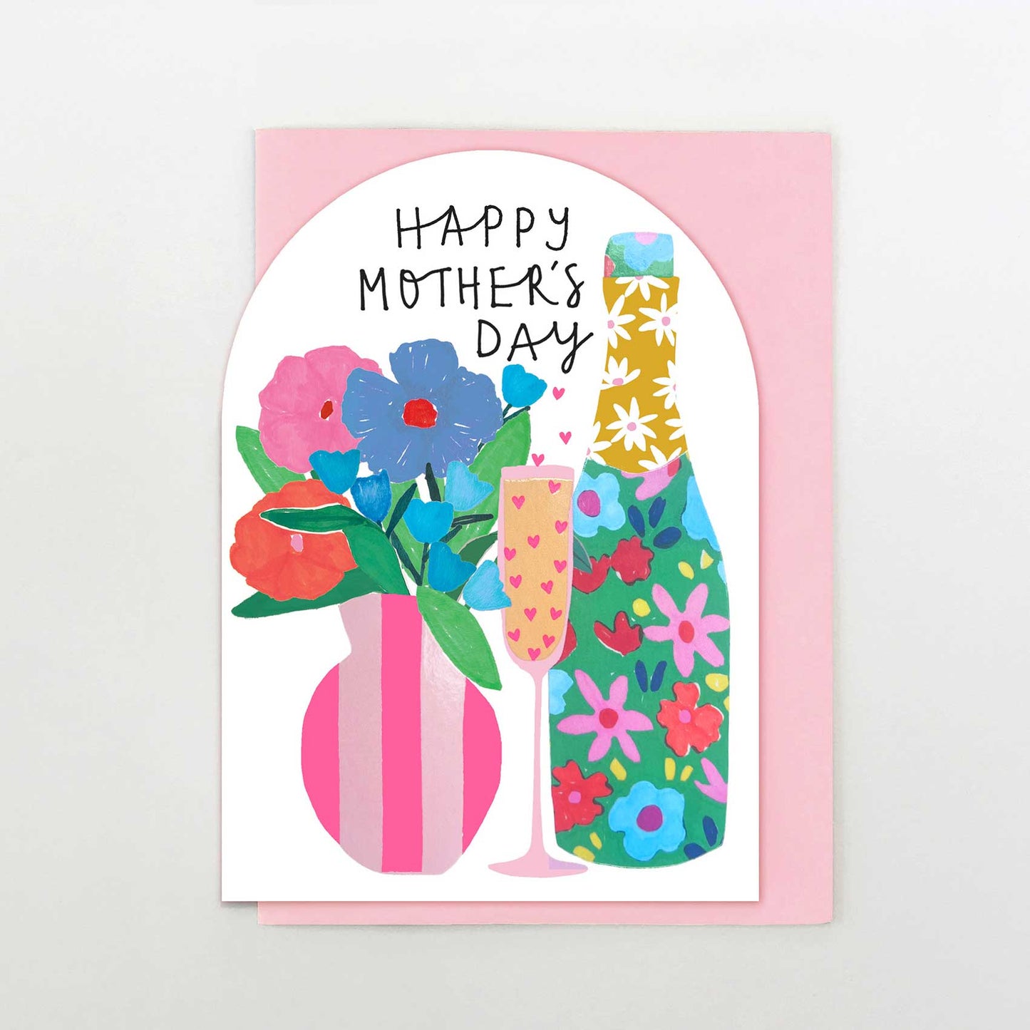 WF009-Stop The Clock-Card - Happy Mother'S Day Fizz & Flowers-Card-Wild Flower