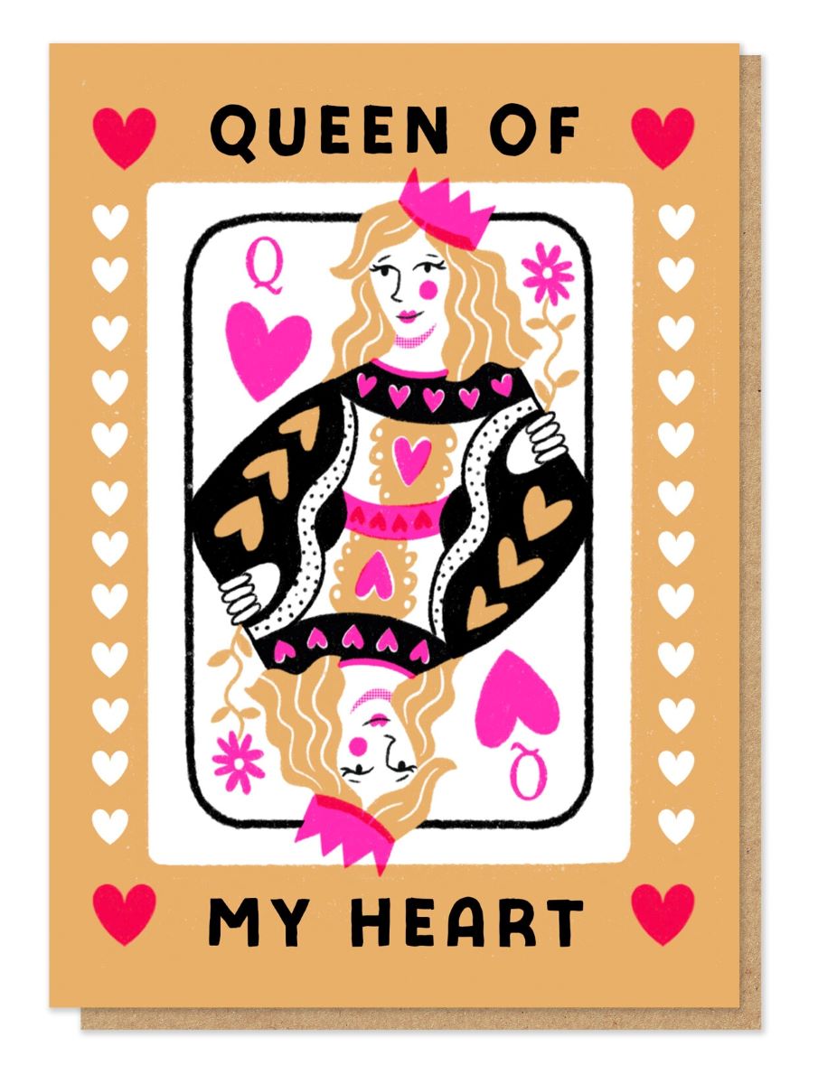 P&P033-Stormy Knight-Queen Of My Heart-Card-Pressed & Posted