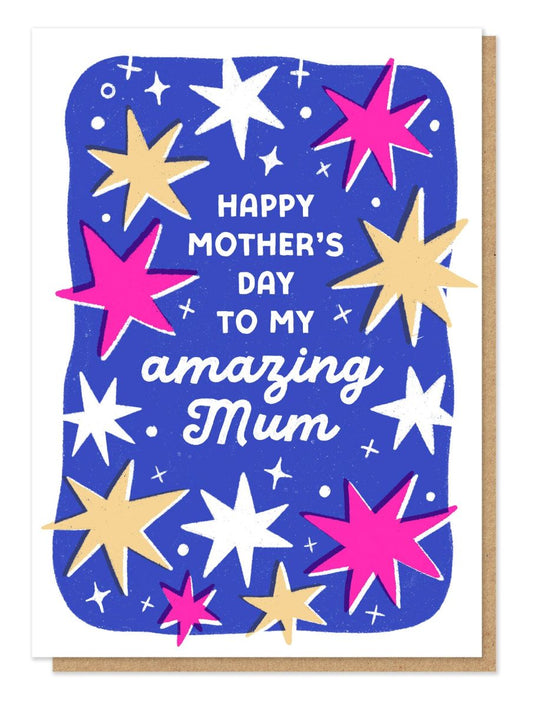P&P049-Stormy Knight-Amazing Mum-Card-Pressed & Posted