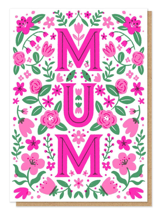 P&P052-Stormy Knight-Mum Floral-Card-Pressed & Posted