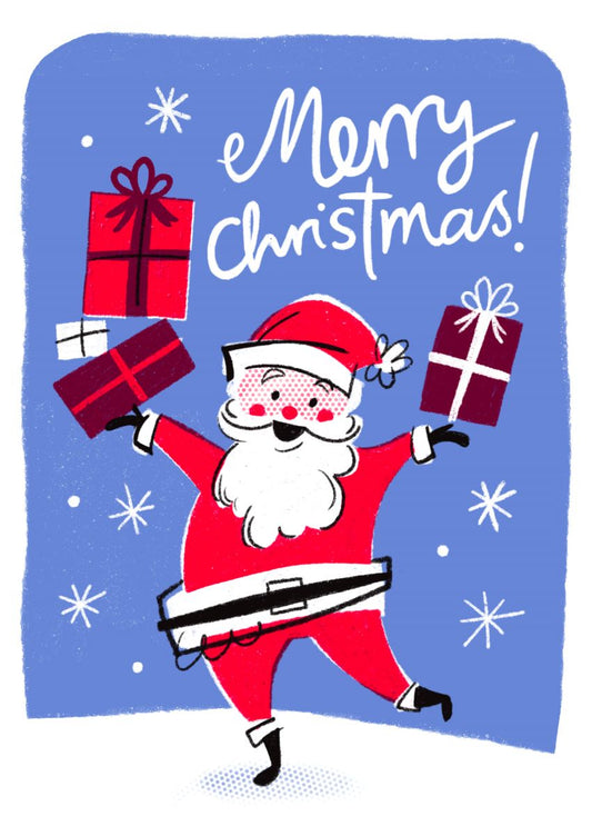 P&P068-Stormy Knight-Santa'S Coming To Town-Xmas Card-Pressed & Posted