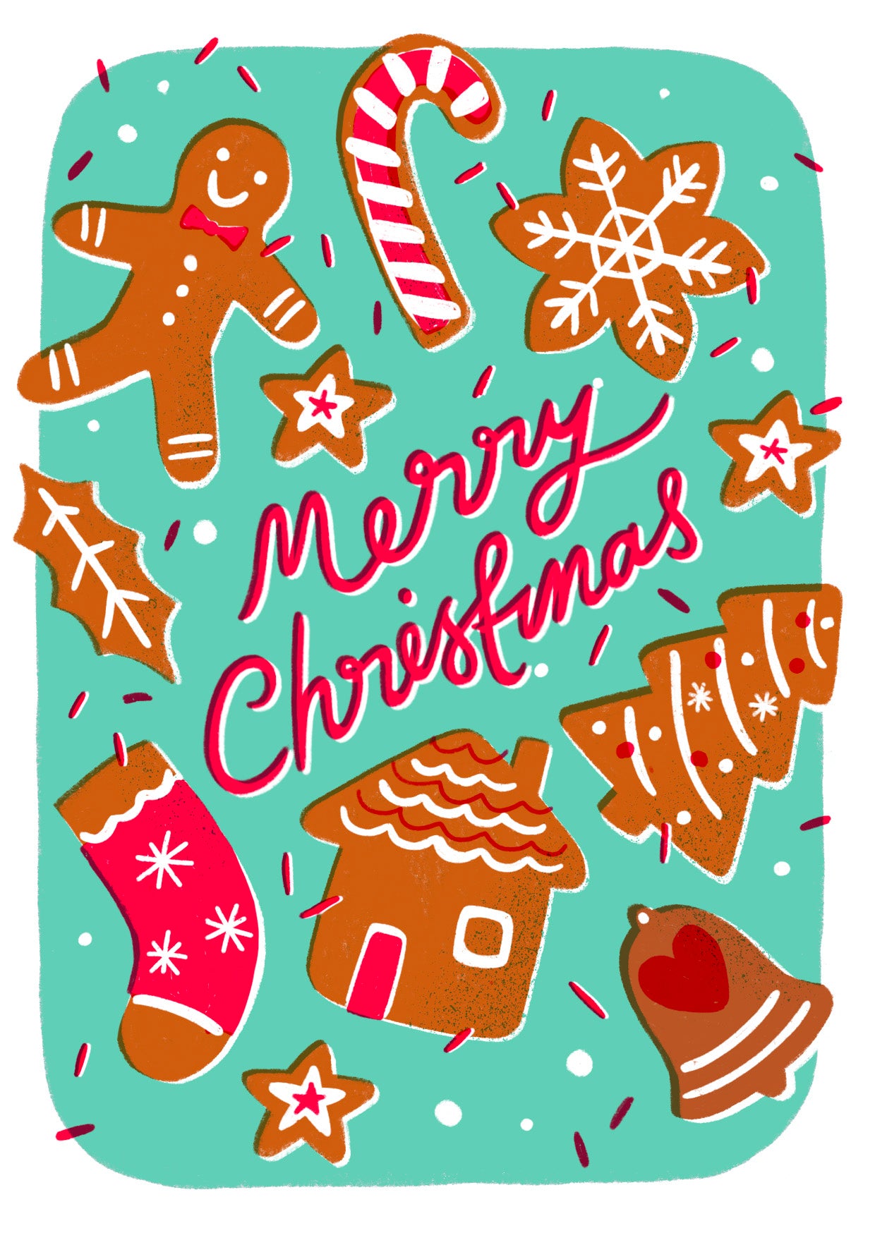 P&P069-Stormy Knight-Christmas Cookies-Xmas Card-Pressed & Posted