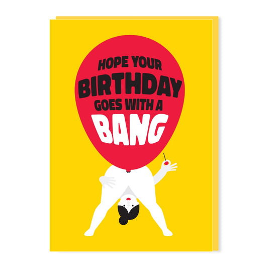 SW021-Stoats & Weasels-Birthday Bang Woman-Card-