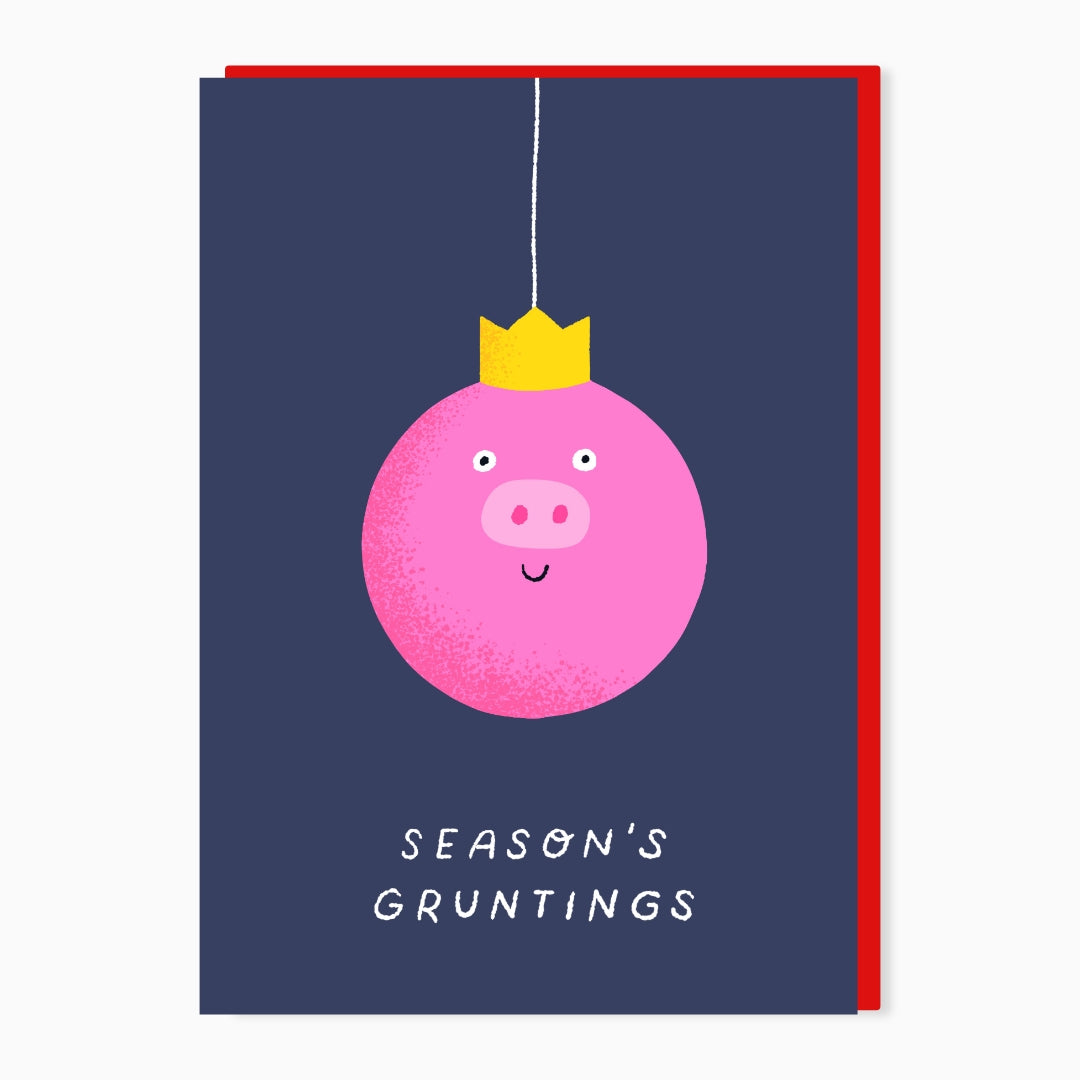 SW317-Stoats & Weasels-Gruntings-Xmas Card-
