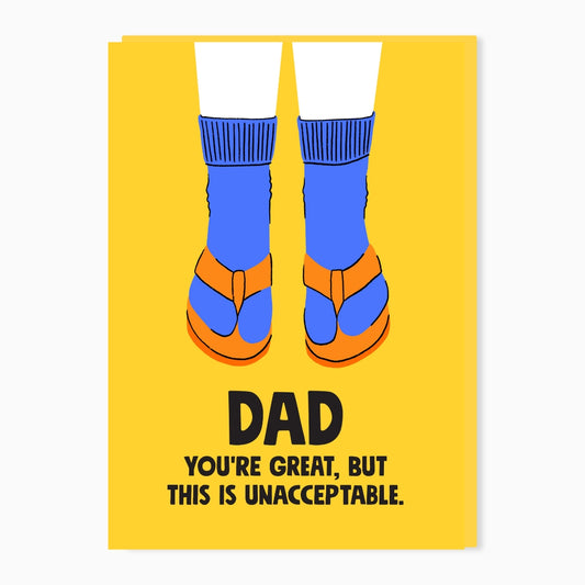 SW498-Stoats & Weasels-Dad Sandals-Card-