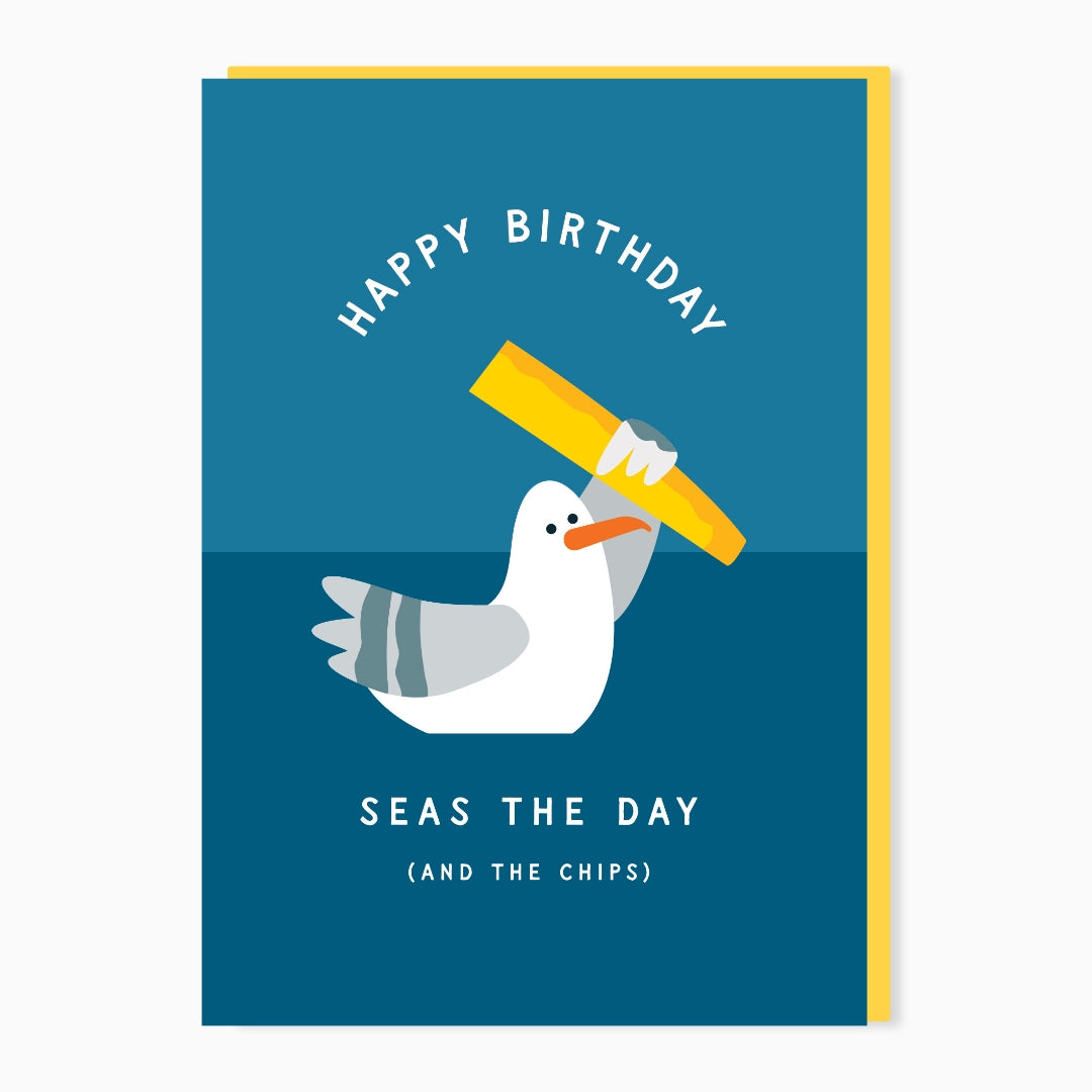 SW513-Stoats & Weasels-Seas The Day-Card-Chip Chip Hooray