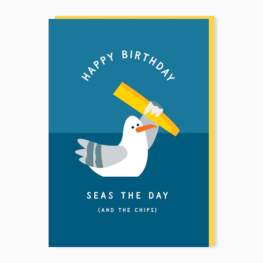 SW513-Stoats & Weasels-Seas The Day-Card-Chip Chip Hooray