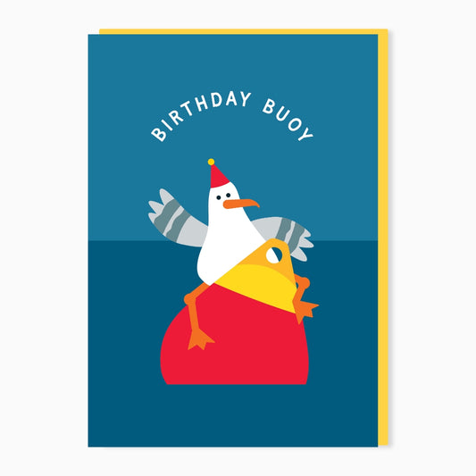 SW521-Stoats & Weasels-Birthday Bouy-Card-Chip Chip Hooray