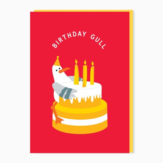 SW524-Stoats & Weasels-Birthday Gull-Card-Chip Chip Hooray