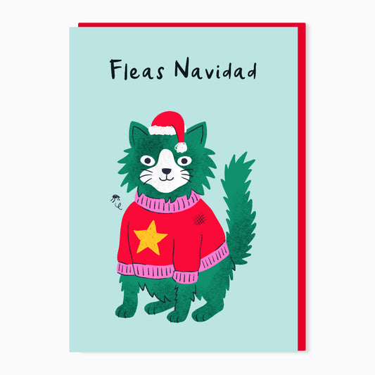 SW546-Stoats & Weasels-Fleas-Xmas Card-