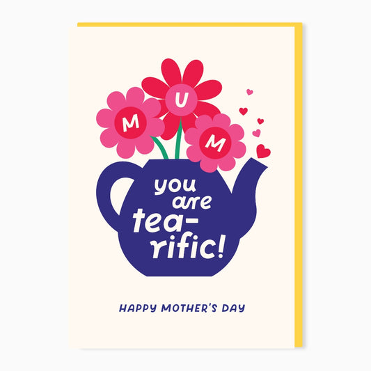 SW661-Stoats & Weasels-Mum Teapot-Card-