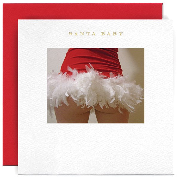CHR2010-Susan O'Hanlon-Girl In Santa Suit Santa Baby-Xmas Card-