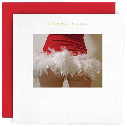 CHR2010-Susan O'Hanlon-Girl In Santa Suit Santa Baby-Xmas Card-