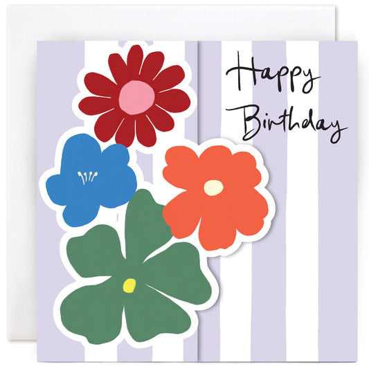 CL2513-Susan O'Hanlon-Flowers Mauve Stripes-Card-Stripes