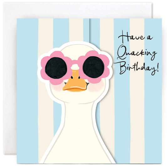 CL2516-Susan O'Hanlon-Duck In Shades-Card-Stripes