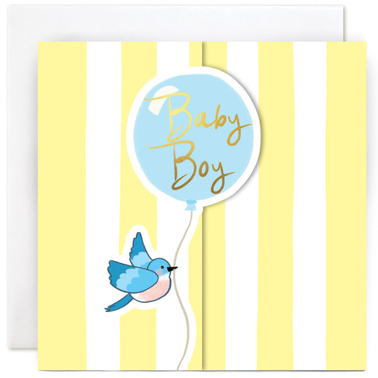 CL2519-Susan O'Hanlon-Bluebird Baby Boy-Card-Stripes