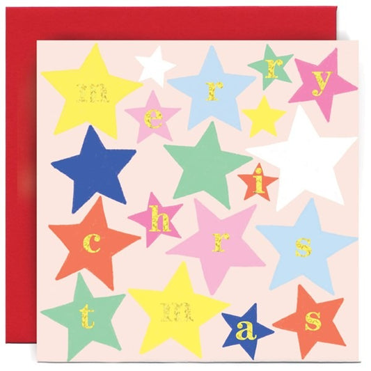 SKETCHX053-Susan O'Hanlon-Coloured Stars-Xmas Card-