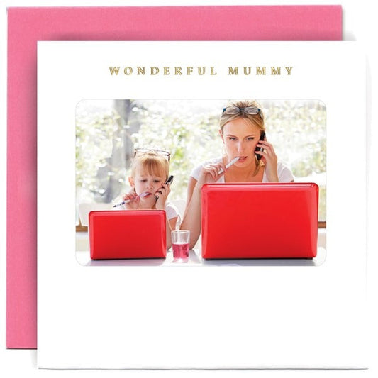 TE2213-Susan O'Hanlon-Mother And Daughter Computers Wonderful Mummy-Card-