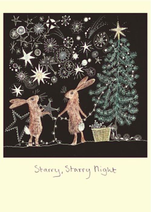 XM161-Two Bad Mice-Starry Starry Night-Xmas Card-Anita Jeram