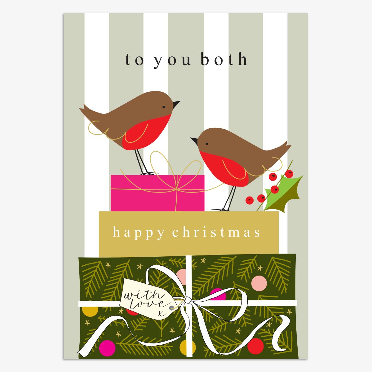CHX004-Think of Me-Happy Christmas To You Both-Xmas Card-Christmas