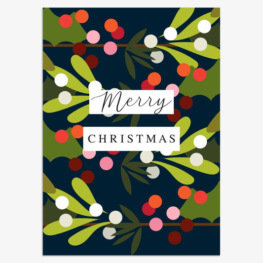 CPX147-Think of Me-Merry Christmas Berries-Xmas Card Pack-Christmas Packs