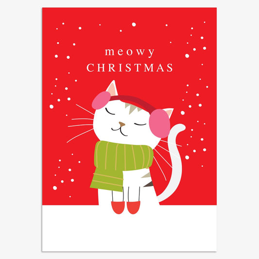 CPX149-Think of Me-Meowy Christmas Kitten-Xmas Card Pack-Christmas Packs