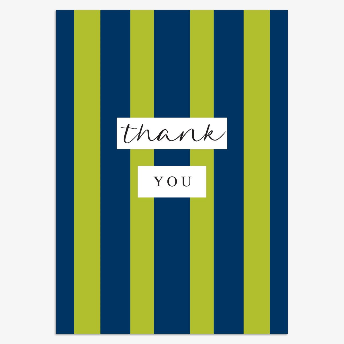 CPX154-Think of Me-Thank You Blue Stripes-Xmas Card Pack-Christmas Packs
