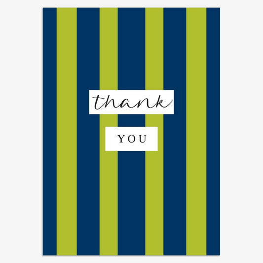 CPX154-Think of Me-Thank You Blue Stripes-Xmas Card Pack-Christmas Packs