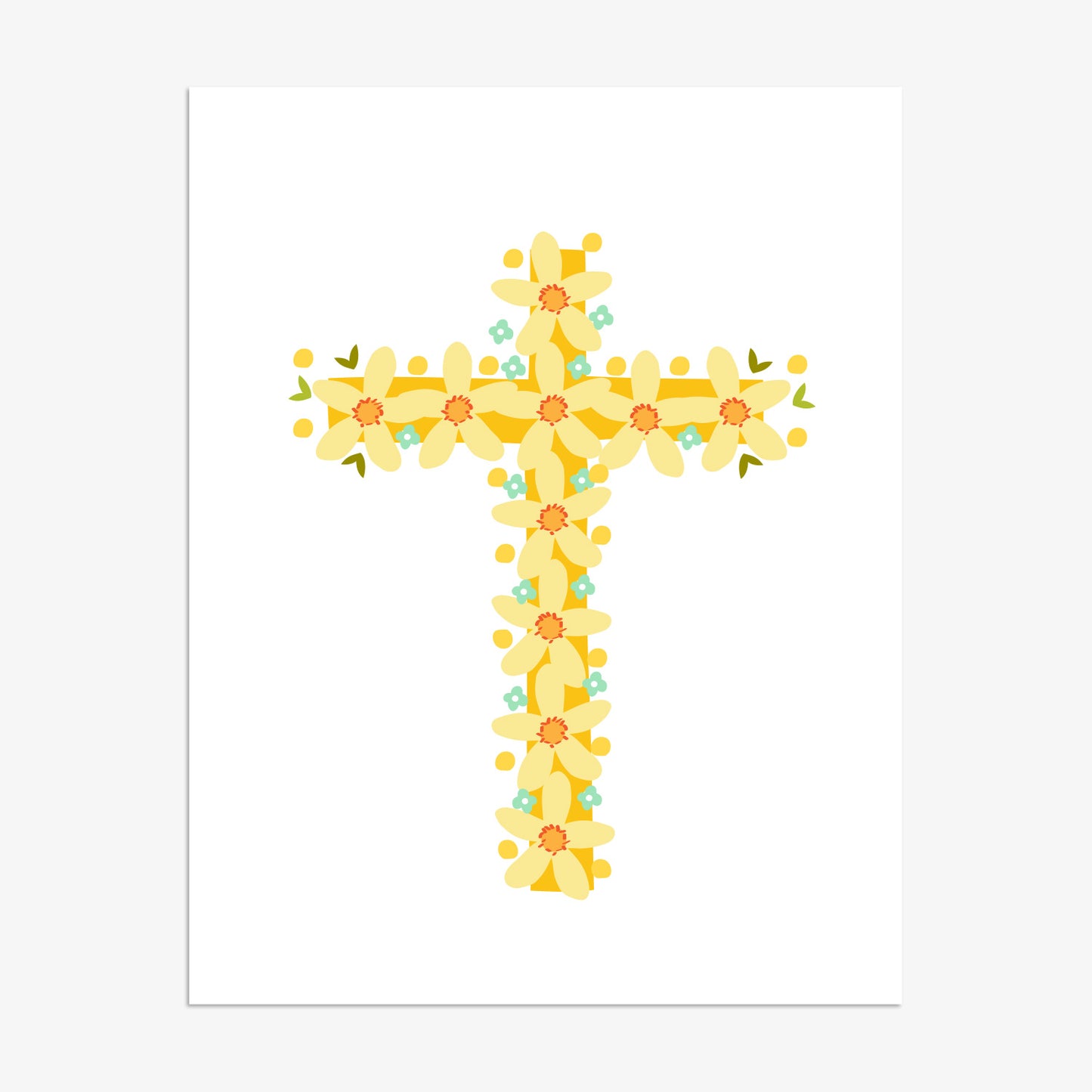 ESR014-Think of Me-Floral Cross-Card-