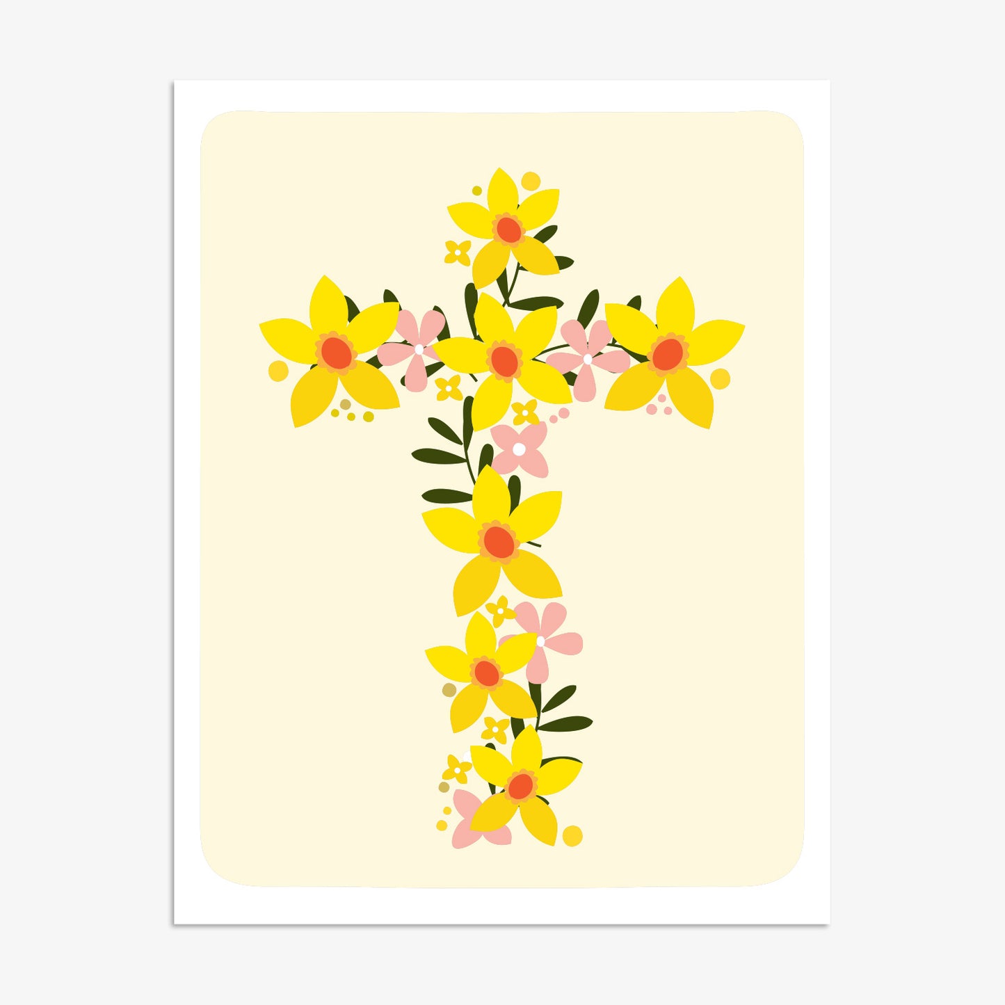 ESR020-Think of Me-Floral Cross-Card-