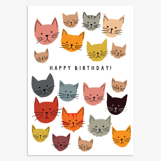 JUN001-Think of Me-Birthday Cats-Card-Juno