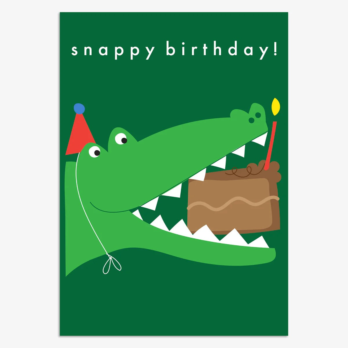 KIN075-Think of Me-Snappy Birthday Croc-Card-Kind