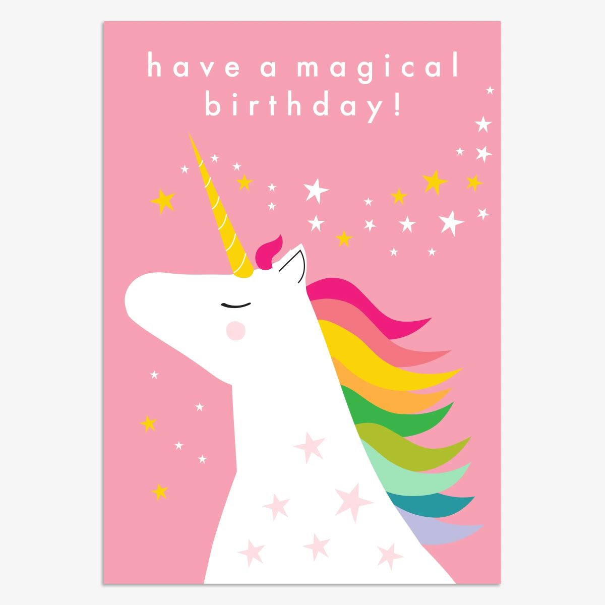 KIN078-Think of Me-Magical Birthday Unicorn-Card-Kind