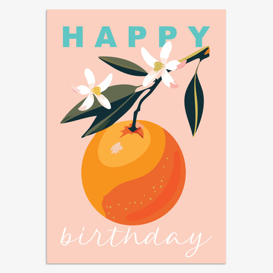 LSH002-Think of Me-Happy Birthday Orange-Card-Lush