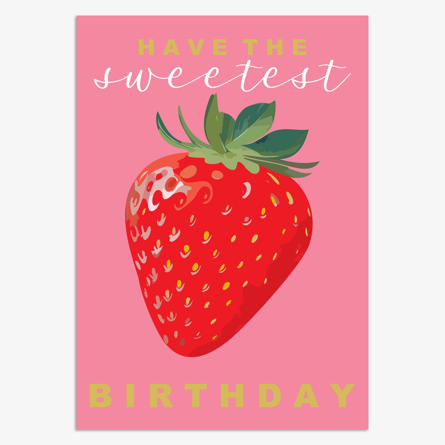 LSH005-Think of Me-Happy Birthday Strawberry-Card-Lush