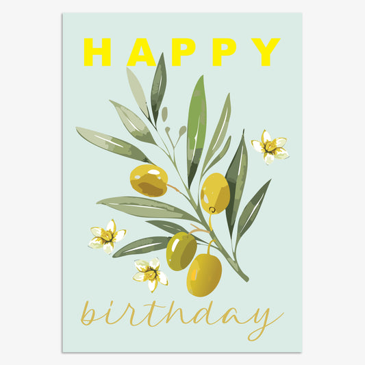 LSH009-Think of Me-Birthday Olive Blossom-Card-Lush