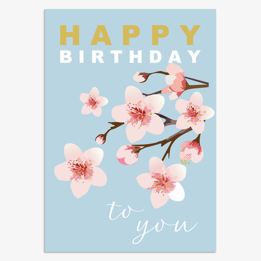 LSH010-Think of Me-Birthday Cherry Blossom-Card-Lush