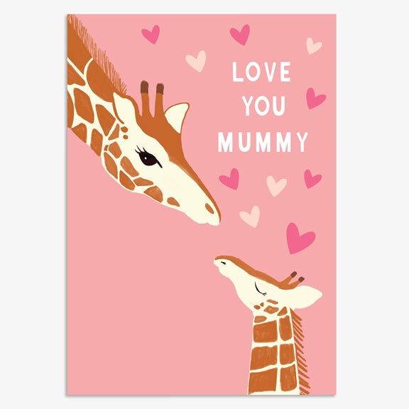 MDY019-Think of Me-Love You Mummy Giraffe-Card-Mday