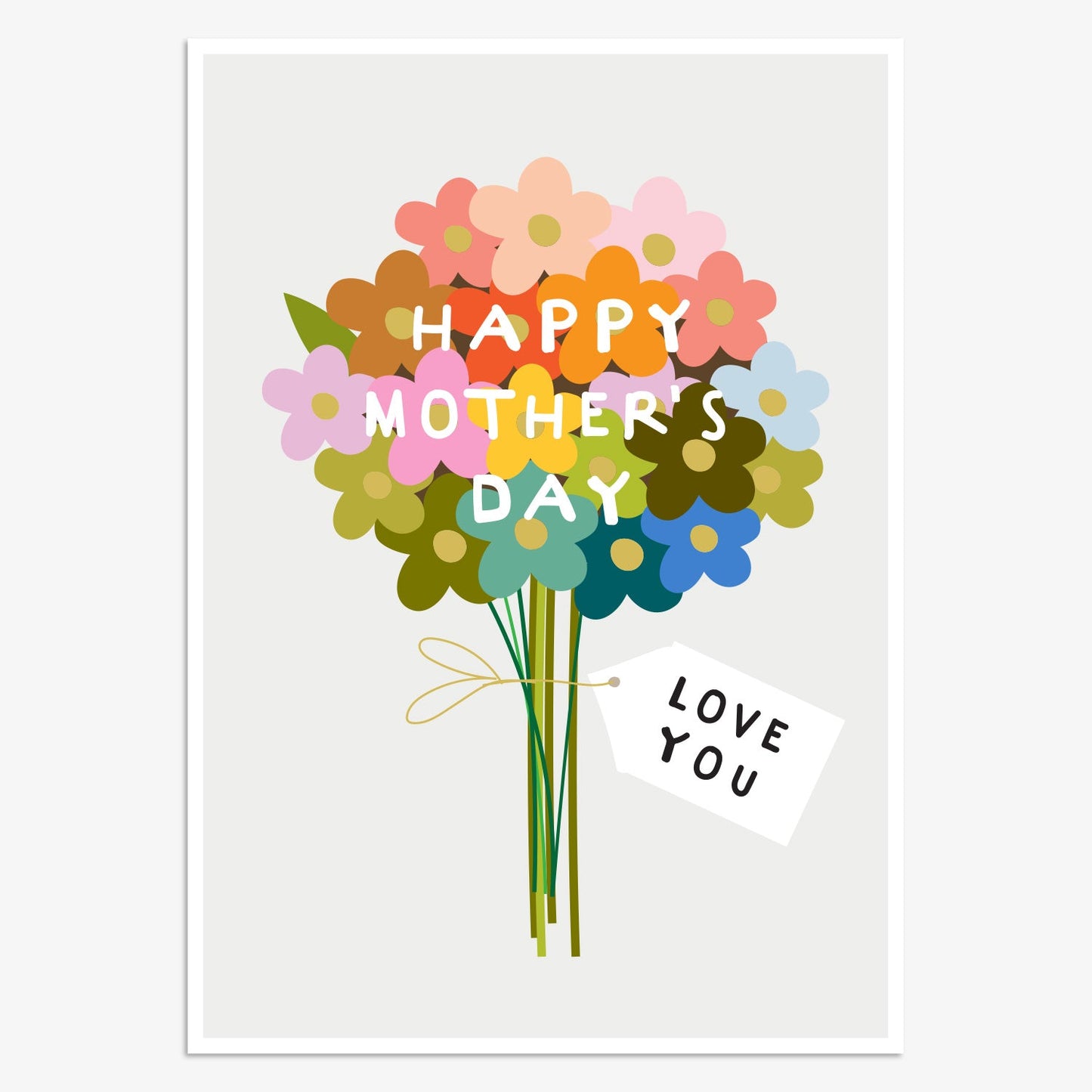 MLN006-Think of Me-Mothers Day Bouquet-Card-