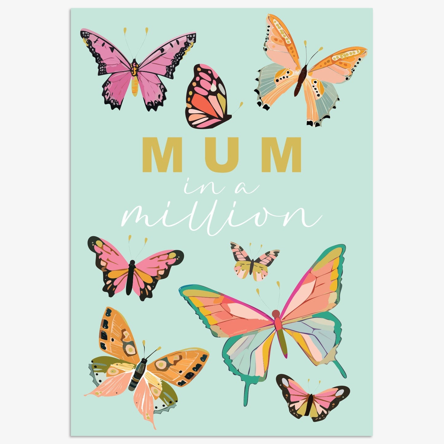 MLS003-Think of Me-Mum In A Million Butterflies-Card-