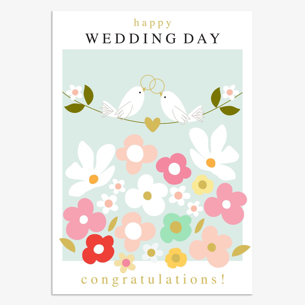 MUS029-Think of Me-Happy Wedding Day-Card-Muse
