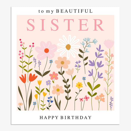 SML039-Think of Me-Sister Happy Birthday-Card-Smile
